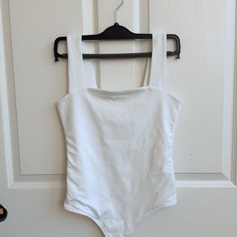 Abercrombie & Fitch White Bodysuit Minimalist Design